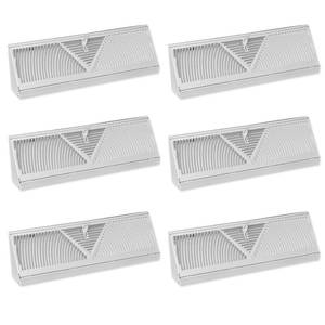 lot 15319 image: 6 Pcs Baseboard Diffuser Register 15 Inch Duct Opening Size HVAC Corner Vent Covers deflectors for Home Floor Wall Baseboard Vent Covers