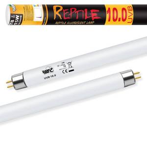 lot 16456 image: LUCKY HERP T8 15W UVB 10.0 Reptile Light, 18inch UVA UVB Reptile Light Bulb 2 Pack, Fluorescent Lamp for Reptiles Amphibians Lizards Chameleons