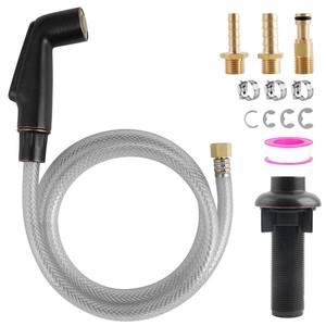 lot 16463 image: Universal Fit Kitchen Faucet Sprayer AttachmentHoseHolder Set Compatible with MoenDelta Faucet Sprayer Replacement, Kitchen Sink Side Sprayer Head, Oil Rubbed Bronze