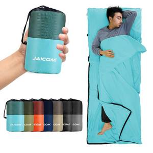lot 16465 image: JAICOM Sleeping Bag Liner, Travel Sheets and Adult Sleep Sack, Ultralight and Portable Summer Sleeping Bag - Ideal for Backpacking, Hotels and Hostels, Business Trips, Camping