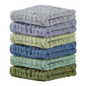 lot 16468 image: Cuddle Campus Baby Washcloths 6 Packs, Muslin Washcloths Baby,Cotton Burp Cloths, Extra Absorbent and Soft Wash Clothes for Newborns, 12x12 Inches