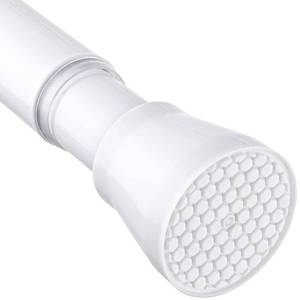 lot 16480 image: White Tension Curtain Rod for Windows 28 to 48 inch, Adjustable Expandable Pressure Spring Curtain Rod No Drilling, 78in Curtain Rod for Bedroom Doorway Closet Door