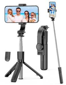 lot 16481 image: Portable Selfie Stick, 4 in 1 Extendable Phone Tripod Stand with Detachable Wireless Remote and Phone Holder 360° Rotating Mini Travel Tripod Compatible with iPhone 16151413 ProAndroidGopro
