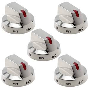 lot 16495 image: AMI PARTS DG64-00473A Gas Stove Knobs Compatible with Samsung Stove Knobs Replacement NX58F5700WS NX58K7850SS NX58H5600SS NX58J7750SS NX58H5650WS Range Burner Dial Knob(5pcs)