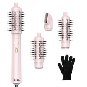 lot 18151 image: 4 in 1 Rotating Hair Dryer Brush,Spinning with Detachable Brush(2in and 1.5in) Negative Ionic Brush Blow Dryer 100-120V,3 Heats and 2 Speeds Rotating Hot Air Brush for Curling,Straight,Drying