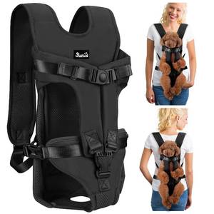 lot 18172 image: Lukovee Dog Backpack Carrier, Legs Out Easy-fit Dog Front Carrier for Small Medium Dogs, Adjustable Hands Free Dog Chest Carrier for Hiking Cycling (B,Medium)