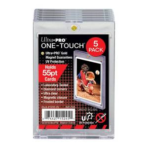 lot 18175 image: Ultra Pro 55PT UV One-Touch Magnetic Holder, Pack of 5