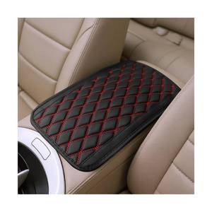 lot 18185 image: Zpana Car Center Console Cover, Scratch-Resistant Leather Vehicle Armrest Seat Storage Box Protector Cushion, Comfortable Automotive Interior Armrest Pad Mat, Universal Fit (BlackRed)