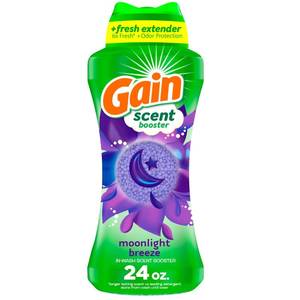 lot 18188 image: Gain In-Wash Laundry Scent Booster Beads, Moonlight Breeze Scent, 24.0 OZ, Fresh Extender  Odor Protection