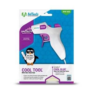 lot 18190 image: AdTech Cool Tool Kit with Low-Temp Glue Gun, White - Kid-Friendly, Safe for Crafting and Projects, Lightweight and Portable for Group Events