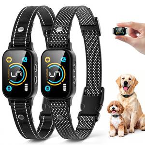 lot 18207 image: 2 Pack Bark Collar, Smart Dog Bark Collar for Large Medium Small Dogs, Rechargeable Ultra-Light Training Collar with Beep Vibration, Anti Barking Device with 5-Level Sensitivity (Black)