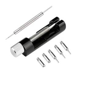 lot 18226 image: Watch Link Removal Kit, Tools to Adjust and Remove BraceletsPin Remover for Sizing StrapWatch Band Adjustment Tool Kit with Extra Replacement (Black)