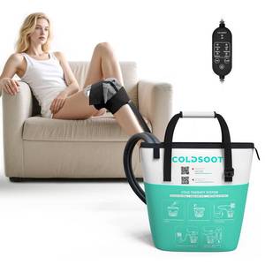 lot 19003 image: COLDSOOT Cold Therapy Machine wTimer, Compact and Portable Ice Machine for Knee After Surgery, Knee Replacement Recovery System, Cryotherapy Pain Relief wCompression Pad for Shoulder, Hip and Ankle