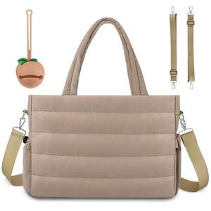 lot 19006 image: KUBYA Diaper Bag Tote, Puffer Diaper Tote Bags for Women Lightweight Travel Work Hospital Baby Bag Crossbody Mommy Bag