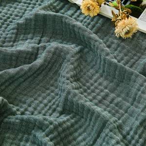 lot 19009 image: EMME Cotton Muslin King Blanket Breathable Gauze Soft Lightweight Blankets Adults Gifts for Women (Heather Forest Green, 108inx90in)