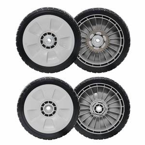 lot 19038 image: 4 Pack HRR216 Lawn Mower Drive Wheels,2 Back 42710-VE2-M02ZE and 2 Front 44710-VL0-L02ZB Replace for Honda HRR216 HRT216 HRB215 HR215 HRR2168vka etc 21Inch Lawn Mower