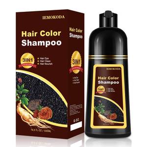 lot 19040 image: Blonde Brown Hair Dye Shampoo 3 in 1, Long-lasting and Natural Hair Color Shampoo, Herbal Ingredients Natural Shampoo Hair Dye Effect in Minutes for Men Women 500ml