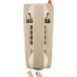lot 19077 image: Sangyn Retro Wall Phones for Landline with Loud Mechanical Ringer Vintage Wall Mount Phone with Volume Adjustable Old Fashioned Corded Landline Telephone for Home School Hotel Office, Beige