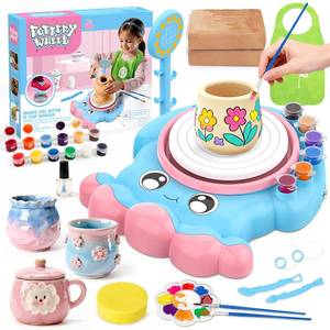 lot 19094 image: Aujazyble Pottery Wheel for Kids, Complete Pottery DIY Art and Craft Kit Toy, Arts and Crafts for Kids Ages 8-12, Girls Boy Toys Birthday Halloween Christmas Gift for Kid Ages 6 7 8 9 10 11 12, Blue