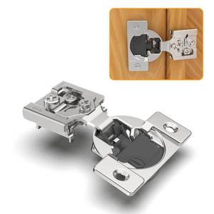 lot 19114 image: Chibery 30 Pack 12in Overlay 4D Soft Close Concealed Hinges for Face Frame Door, Adjustable Closing Speed, Smooth Slow Self Close Hinges, Satin Nickel, 105° Open Angle Stainless Steel Cabinet Hinges
