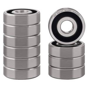 lot 20274 image: XiKe (10 Pack) 6200-2RS Double Sealed Deep Groove Ball Bearings, 10x30x9mm, Pre-Lubricated for High RPM, Chrome Steel P6, ABEC 3