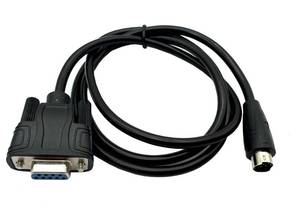 lot 20276 image: Halokny DB9 RS232 to Mini 8Pin Round Head Cable, DB9 9-Pin Female to Mini Din 8Pin Male PLC Programming Adapter Cable 3.3Ft1M