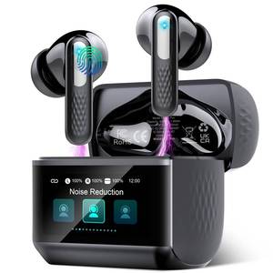 lot 20280 image: ZYHKON Wireless Earbuds with Touch Screen, Bluetooth 5.4 Headphones, ANCENC Noise Cancelling, 48H HiFi Stereo Bluetooth Ear Buds with 5 EQ Modes, Transparency Mode, IPX7 Earphones, Darkblack