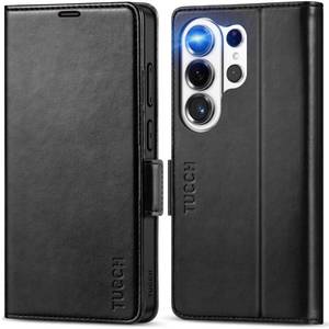 lot 20288 image: TUCCH Case Wallet for Galaxy S26 Ultra, Kickstand RFID Blocking 4 Card Holder, Folio Magnetic PU Leather TPU Shockproof Interior Case Protective Folio Cover Compatible with Galaxy S26 Ultra, Black