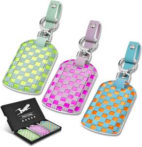 lot 20307 image: Luggage Tags for Suitcases Travel Accessories Leather Luggage Tag 3 Pack TSA Approved Airplane Travel Essentials for Women, Bag Tags for Luggage Long Flight Must Haves Travels Gift Airport Essentials