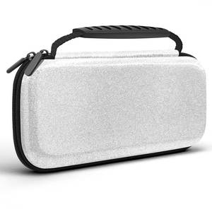 lot 20325 image: Homicozy Glitter Carrying Compatible with Nintendo Switch OLED and Switch Console, Silver Protective Hard Travel Shell Pouch for Nintendo Switch ConsoleAccessories, Gaming Case for Girls
