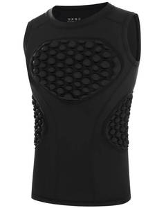 lot 20334 image: Blueleaf Youth Baseball Chest Protector Padded Compression Shirt Rib Heart Sternum Protection Football Softball Black