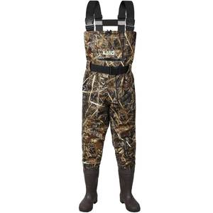lot 20340 image: LHG Fishing Waders Waterproof Bootfoot Chest Waders 2-Ply 420D NylonPVC Duck Hunting Wader for Men Women M