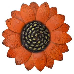 lot 20367 image: EASICUTI Orange Sunflower Metal Flowers Wall Decor Metal Wall Art Decorations Hanging For Indoor Outdoor Home Bathroom Kitchen Room Bedroom Living Room Garden Patio Porch 13 Inch