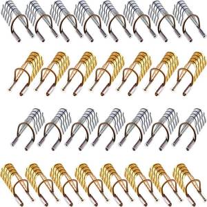 lot 20371 image: 20 Pieces Reusable Nail Extension Forms Guide Protector Nail Tips Acrylic UV Gel Protector for Salon Home Supply(Gold, Silver) (not all pieces guaranteed)