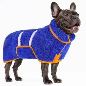 lot 20375 image: Bienbee Dog Bathrobe, Quick Drying Super Absorbent Pet Robes for Small Medium Large Dogs, Drying Coat for After Bath and Swim, Warm and Cozy Dogs Towels, Dog Puppy Bath Supplies, Dark Blue M