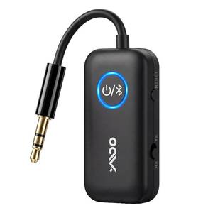 lot 20383 image: YMOO B06T2 Bluetooth Transmitter Receiver for TV, Support to 2 Headphones, Airplane Bluetooth Adapter with aptX-HD Low Latency, 3.5mm Aux Wireless Audio Adapter for Airpods, Travel Flight Essentials