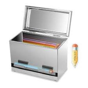 lot 3081 image: Stainless Steel Pencil Dispenser