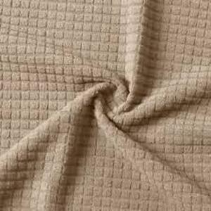 lot 5010 image: Beige Waffle Weave Fitted Sheet Set with Installation Instructions