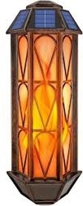 lot 5973 image: LED Solar Flame Wall Light