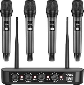 lot 11962 image: Professional Wireless Microphone System with Receiver and 4 Handheld Mics