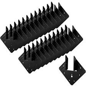 lot 12022 image: Aoklit 24 Pc Heavy Duty Black Hurricane Tiles For Rafter 13 Gauge (Thick 2.2mm) 2x4,2x6