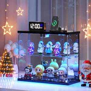 lot 15323 image: Dystler Lighted Glass Display Case Cabinet with LED Lighting