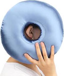 lot 19032 image: Silk Pillow Gray Piercing Sleep Cushion