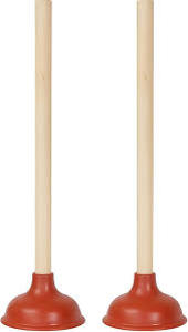 lot 20279 image: Plunger Set with Wooden Handles
