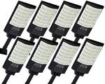 TFKK Solar Street Lights Outdoor, Waterproof Motion Sensor Solar Lights with Remote Control, 6500K Dusk to Dawn Parking Lot Flood Light for Outside Garage Yard, 8 Pack