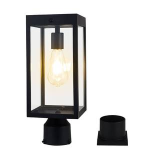 lot 1595 image: Zinnze Solar Lamp Post Light Outdoor Waterproof��Solar Outdoor Post Light with 3.5in Pier Mount Base��Matte Black