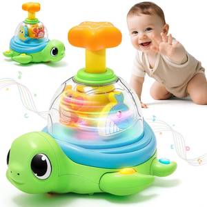 lot 1648 image: Baby Crawling Toys 6-12 Months, Musical Light-up Toys for 1 Year Old, Press to Spin Turtle for Cause and Effect, Infant Tummy Time Early Learning, Christmas Birthday Gifts Boy Girl 7 8 9 10 11 Month
