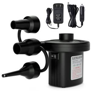 lot 2003 image: Jasonwell Electric Air Pump Portable Quick-Fill AC DC Inflator Deflator Pump for Air Mattress Inflatables Pool Floats Water Toy Raft Bed Boat Pool Toy with Nozzles110-240 V