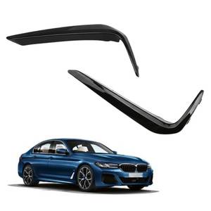lot 2032 image: Replacement for BMW 5 Series G30 G38 M-Sport 2018��2020 Front Bumper Cover, 51118070541 51118070542 Fog Light Eyelid Strip Trim & Side Grille Surround, Left & Right Pair, Glossy Black, Pack of 2