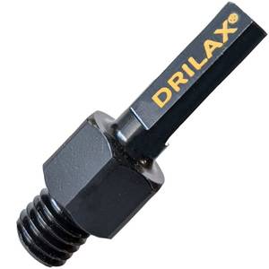 lot 2068 image: Drilax 58-11 to 12 Drill Adapter  Heavy-Duty Triangle Shank for Threaded Diamond Hole Saws & Grinding Cups  Converts Angle Grinder Accessories to Standard Drills